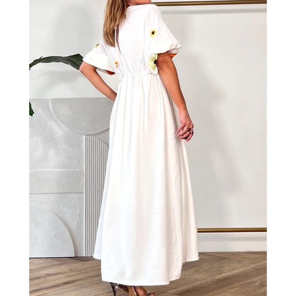 ANNA KAY Klo Midi Dress Backless Dress with Floral Accents size medium - Picture 2 of 15